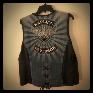 Blue Jean and Black Summer Vest